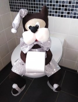 Toilettenpapierhalter Kater als Weihnachtsmann