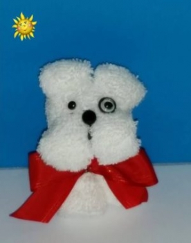 Handtuchfigur mini Hund