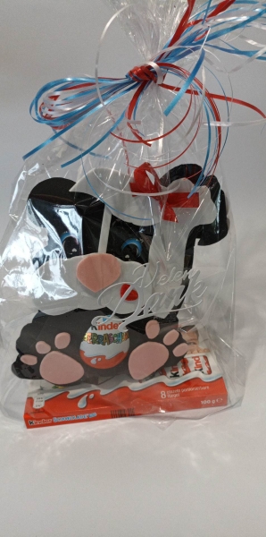 Große Geschenkschachtel Stinktier mit Schokoladen Ei Kindergeburtstag