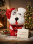Preview: Handtuchfigur Hund als Nikolaus mit Pralinen