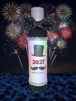 Handtuch Flaschen Geschenk zum Neujahr