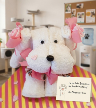 Handtuchfigur großer Hund Cindy
