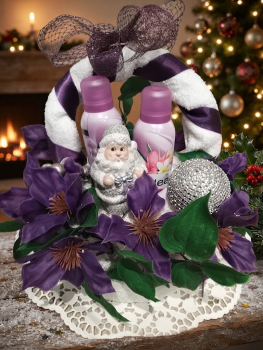 Weihnachtliche Handtuch Korb  für Damen