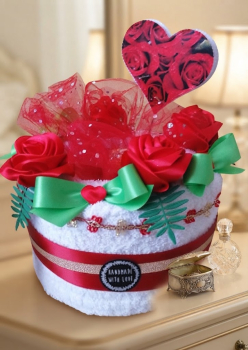Gastgeschenk Handtuchtorte für Damen