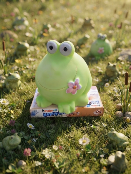 Originelle Frosch Spardose auf Kinder Happy Hippo