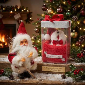 Mini Handtuchhunde Gastgeschenke zu Weihnachten