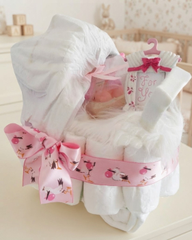 Windel Kinderwagen Geschenk zur Taufe und Geburt