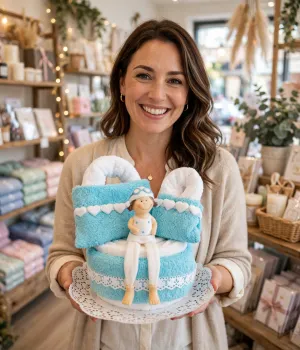 Handtuchtorte zum Geburtstag-Gastgeschenk für Damen und Teenager