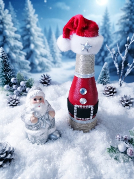 Kleine Nikolaus Sektflaschen Weihnachtsgeschenk für Mitarbeiter
