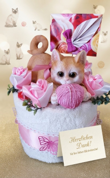 Geburtstags Handtuchtorte für Damen