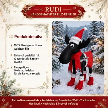 Handgemachtes Rentier (Schwarze Edition)