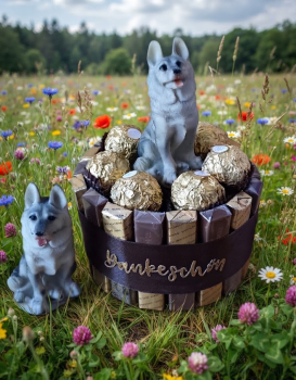 Nachbarschaftshilfe Pralinentorte Hund