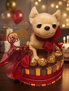 Pralinentorte zum Geburtstag für Hundefans