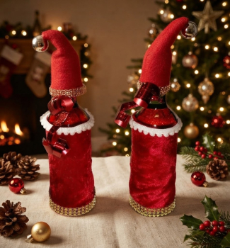 2 kleine Nikolaus Weihnflaschen