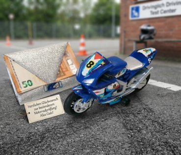 Geldgeschenk zur Motorradführerschein Prüfung