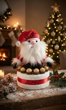 Weihnachtliche Handtuchtorte Geschenkidee für Damen