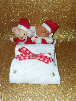 Nikolaus Handtuchbett Gastgeschenk