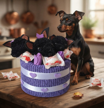 Handtuchtorte Geschenk Tierbetreuung Hund