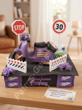 Geldgeschenk   zur Bestanden Roller Führerschein Prüfung