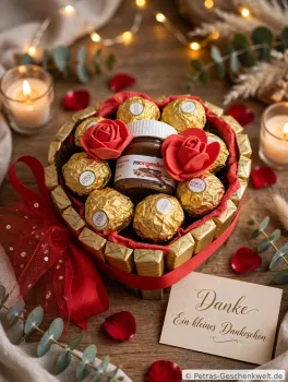 Pralinen Torte Herz Geschenk Valentinstag Muttertag