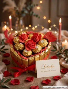 Pralinen Torte Herz Geschenk Valentinstag Muttertag
