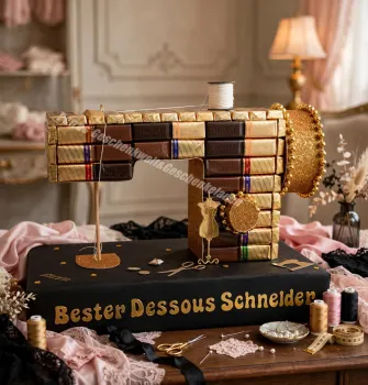 Merci Nähmaschine zum Geburtstag