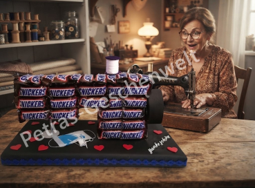 Süssigkeiten Nähmaschine als Dankeschön