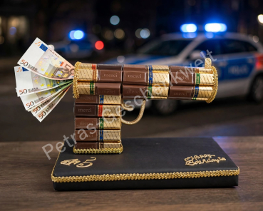 Polizei Pralinen Pistole Geldgeschenk