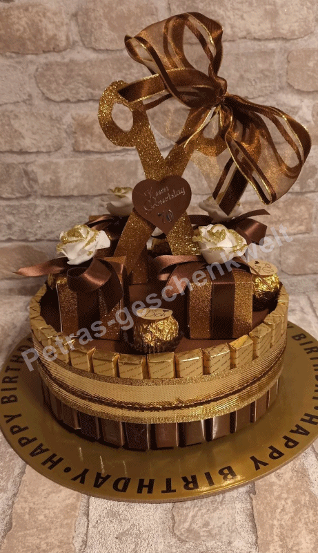 petras-geschenkwelt - Pralinentorte zum Geburtstag Schneiderin