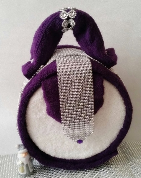 Handtuch Uhr mit Inhalt zu Weihnachten