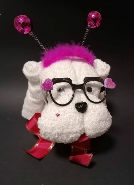 Handtuchfigur großer Hund