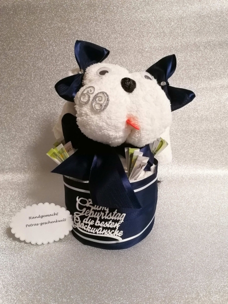 Geldgeschenk  Handtuchtorte zum 60 Geburtstag