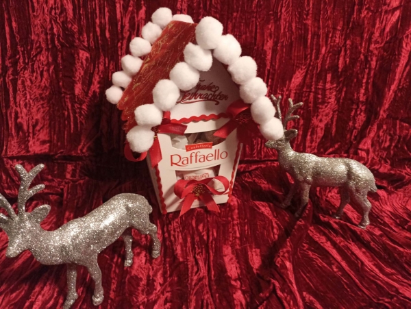 Pralinen Weihnachtshaus zum Nikolaus -Wichteln