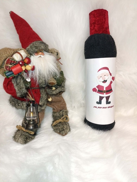 Handtuch Flasche zum Nikolaus