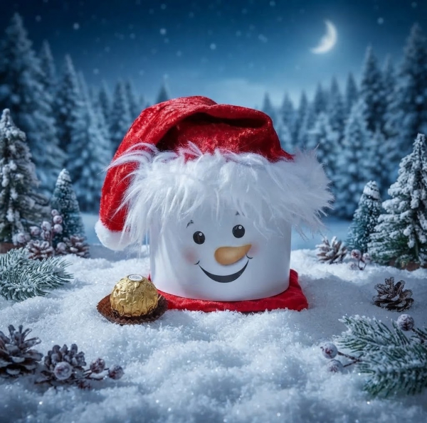 Nikolaus aus 1 Toilettenrolle  Mitabeiter-Gast Geschenke