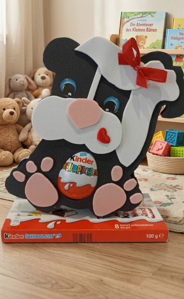 Große Geschenkschachtel Stinktier mit Schokoladen Ei Kindergeburtstag