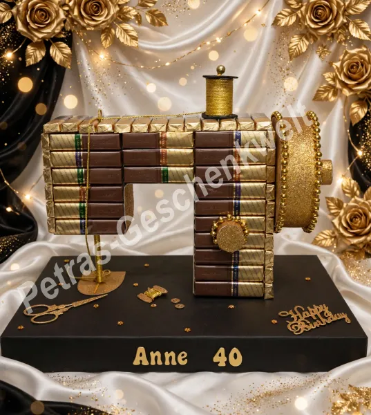 Pralinen  Nähmaschine zum Geburtstag