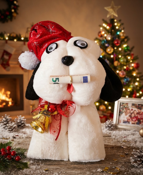 Kuscheldeckenfigur Hund