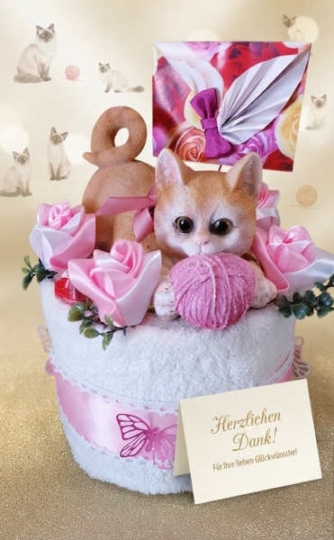 Geburtstags Handtuchtorte für Damen
