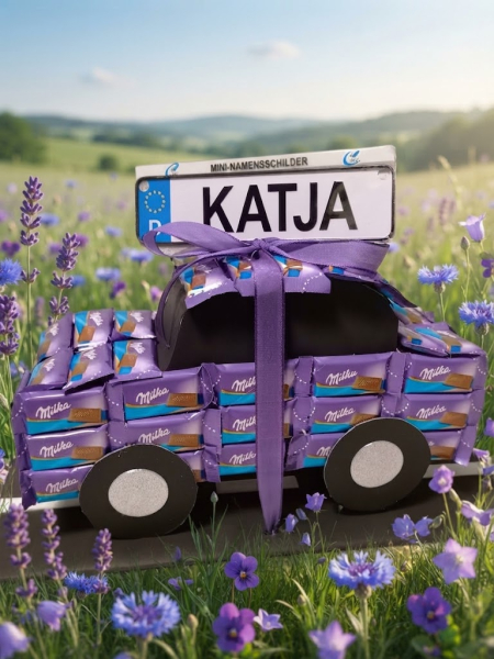 Schokoladen Tafel Auto zum Geburtstag