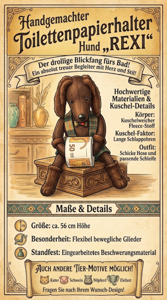 Toilettenpapierhalter Hund