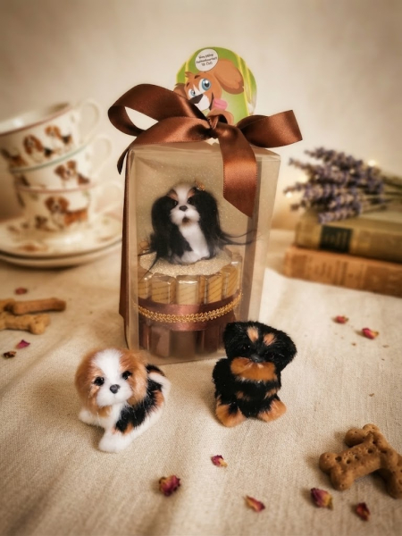 Geschenkbox mit  Hund Gastgeschenk