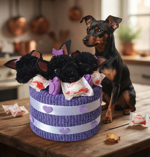 Handtuchtorte Geschenk Tierbetreuung Hund