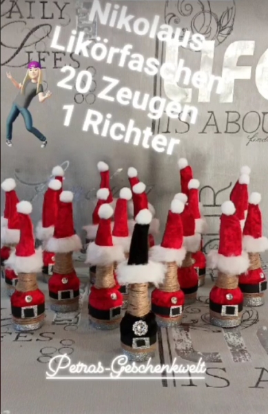 Kleine Nikolaus Likör Flasche Weihnachtsgeschenk für Mitarbeiter