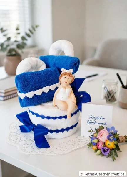 Handtuchtorte in Handtaschen-Optik