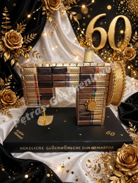 Pralinen Nähmaschine zum Geburtstag