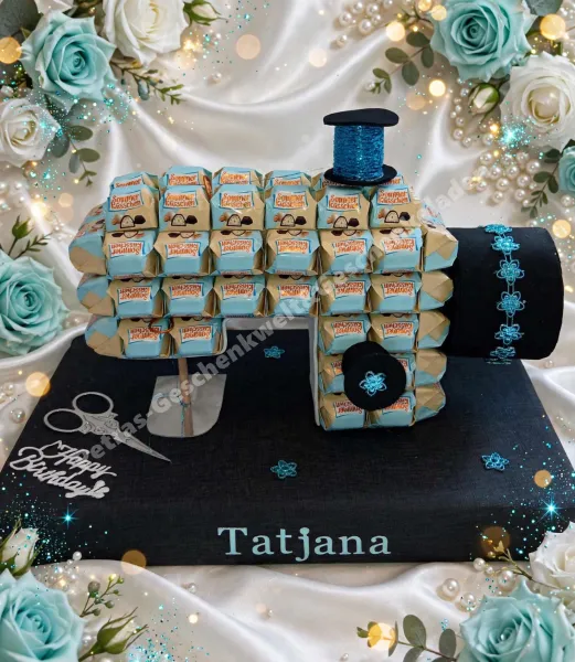 Pralinen  Nähmaschine  zum Geburtstag