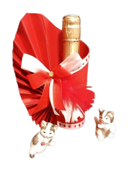 Geschenkschachtel mit kl.Sektflasche