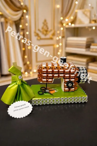 Pralinen Nähmaschine sehr edel Geburtstags Geschenk
