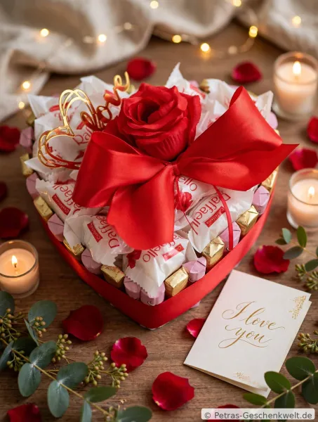 Pralinen Torte Herz Geschenk Valentinstag Muttertag Hochzeitstag
